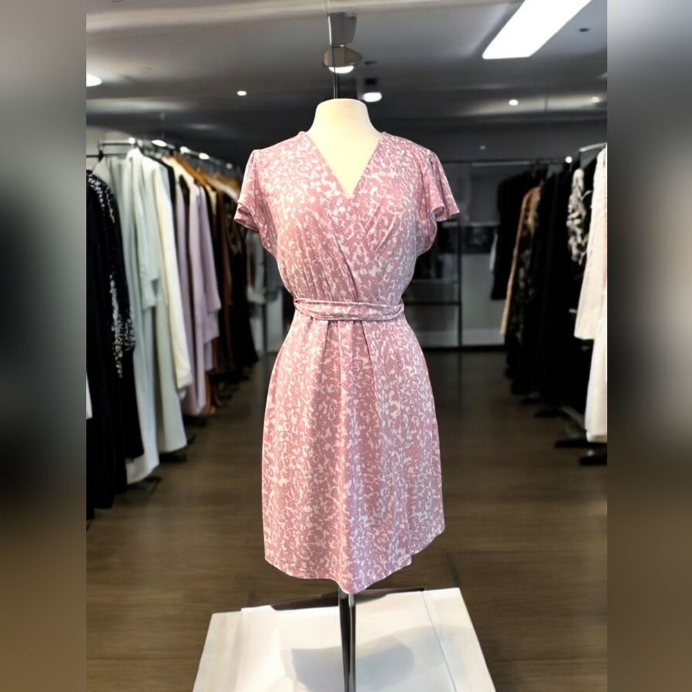 Nine West - Wrap Dress - Dusky Pink & White - Size 2XL - NWTs